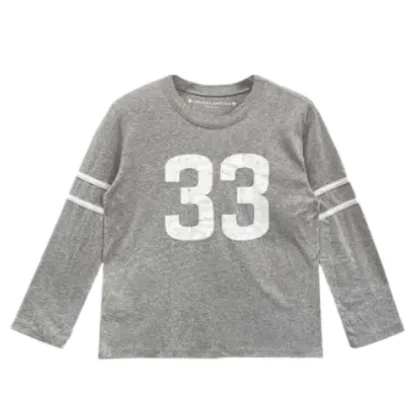 33 Horseshoe Logo Long Sleeve Tee Gray