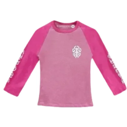 Chrome Hearts Baby Pink Dagger Script Logo Mid Sleeve Tee