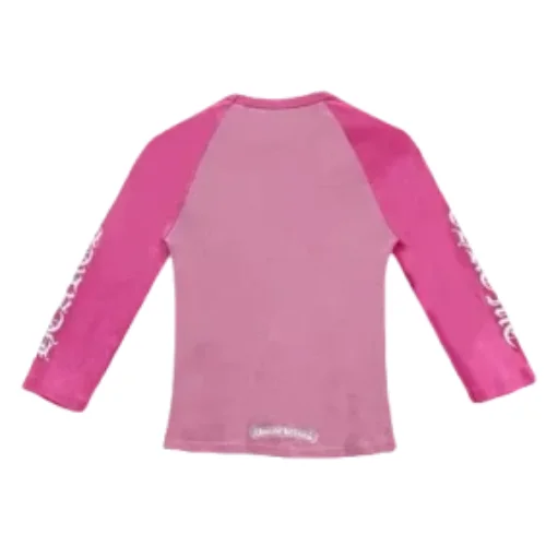 Chrome Hearts Baby Pink Dagger Script Logo Mid Sleeve Tee