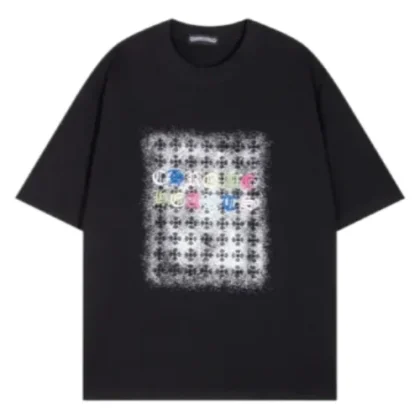 Embroidery Letter Logo Chrome Hearts Black T-Shirt​