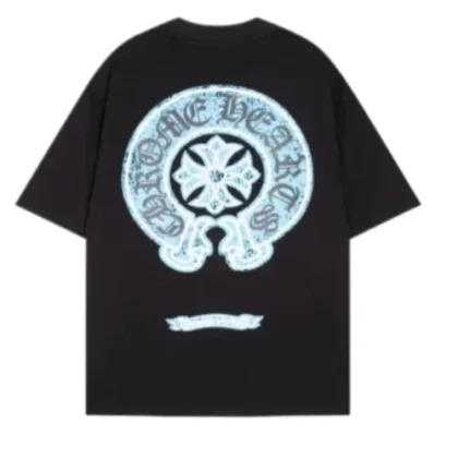 Casual Cool T Shirt Chrome Hearts with Dropped Sleeves