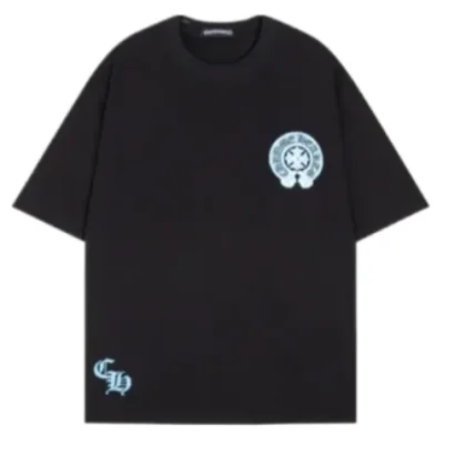 Casual Cool T Shirt Chrome Hearts with Dropped Sleeves
