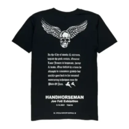 2007 Joe Foti Hand Horseman Skull Chrome Hearts Tshirt Black