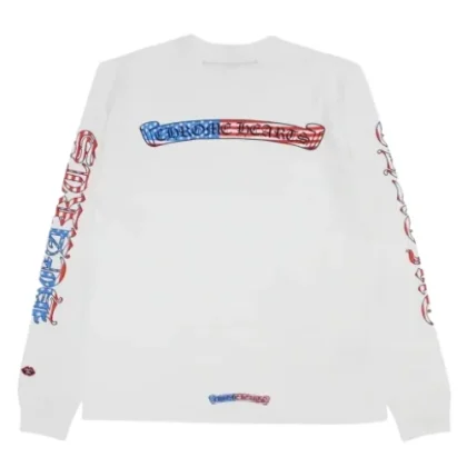 Chrome Hearts Americana Logo LS Tee White