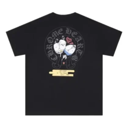 Bold Stray Paint Artwork Black Chrome Heart Shirt