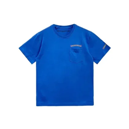 Scroll Logo Blue Chrome Hearts Shirt