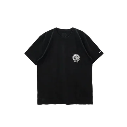 Classic Horseshoe Logo Chrome Heart Shirt Black