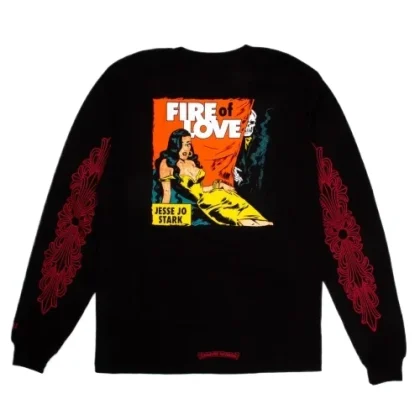 Deadly Doll Fire Of Love Long Sleeve Black Chrome Hearts Shirt