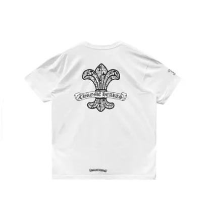 Fleur Logo Chrome Hearts Short Sleeve Tee White