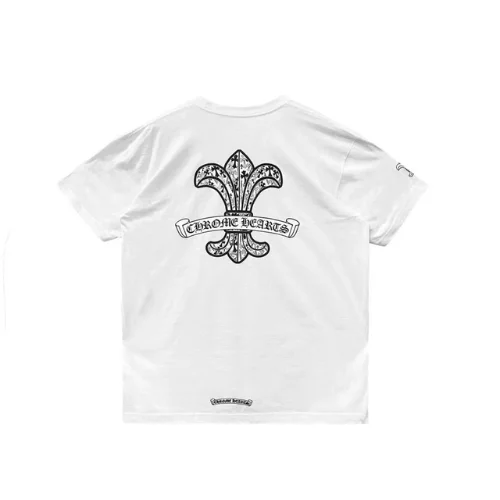 Fleur Logo Chrome Hearts Short Sleeve Tee White