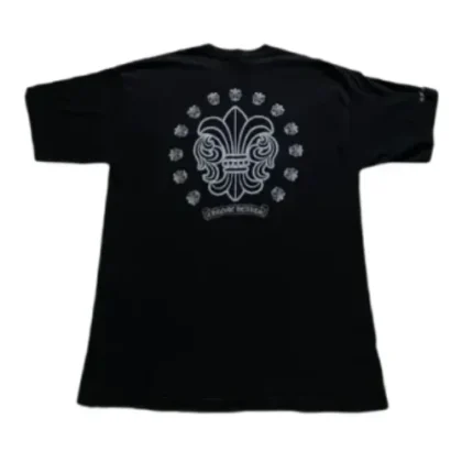 Fleur Logo Black Chrome Heart T-Shirt