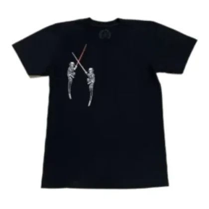 Horseshoe Skeleton Logo Chrome Hearts Foti Shirt​ Black