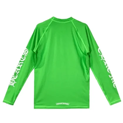 Chrome Hearts Green Horseshoe Script Logo Biking Shirt