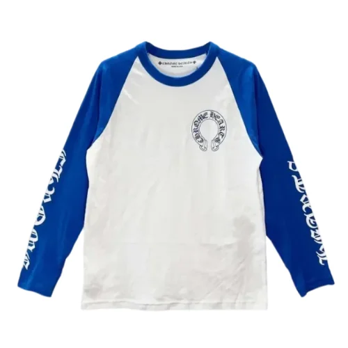 CH Horseshoe Logo Blue White Long Sleeve Tee