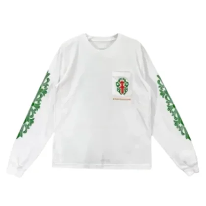 Exclusive Dagger Chrome Hearts Los Angeles Long Sleeve Tee White