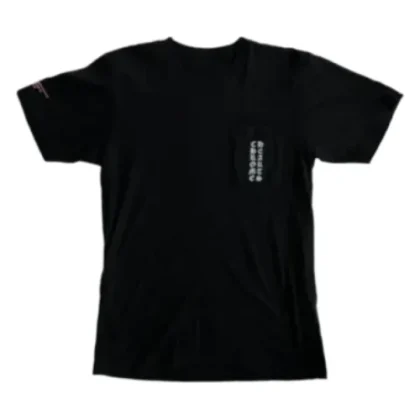 Pink Letter Chrome Hearts Black Tee