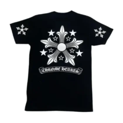 Star Cross Chrome Hearts T Shirt Black