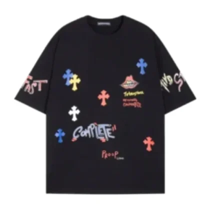 Black Chrome Heart Shirt Supply The Demand Cross Logo