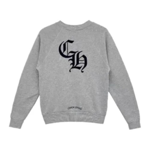 Chrome Hearts Triple Cross CH Letter Sweatshirt Gray