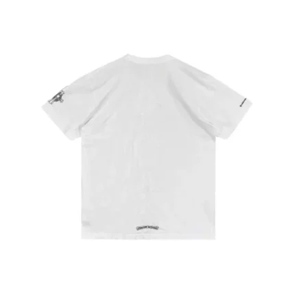 White Triple Logo Chrome Hearts Short Sleeve Shirt