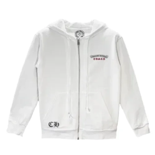 Stylish White Chrome Hearts USA Hoodie Zip up 1 White Chrome Hearts USA Hoodie Zip up