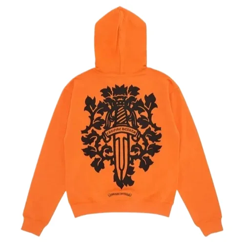 Vine Dagger Orange Chrome Heart Hoodie