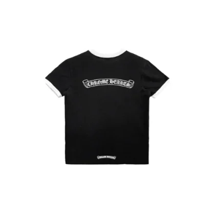 Chrome Hearts Vintage Scroll Logo Short Sleeve Tee Black