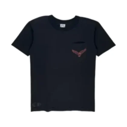 Black Chrome Heart Shirt Vintage Foti Skeleton Wing