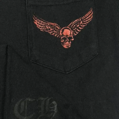 Black Chrome Heart Shirt Vintage Foti Skeleton Wing