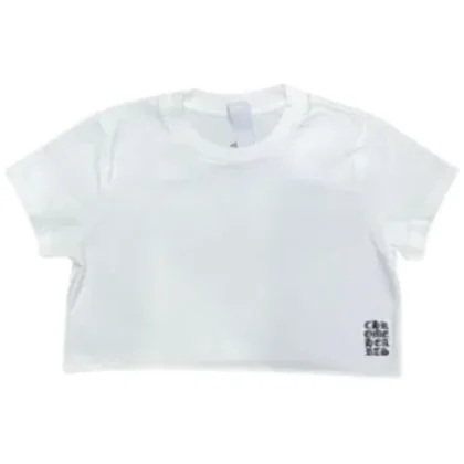 GRP Y Not Chrome Hearts Crop Top White