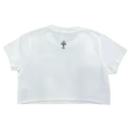 GRP Y Not Chrome Hearts Crop Top White