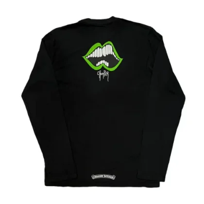 Green Chomper Chrome Hearts​ Matty Boy Long Sleeve Tee Black