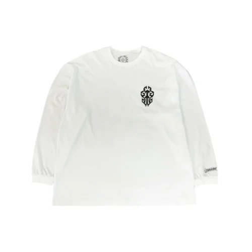 Dagger Long Sleeve Chrome Heart Shirt White