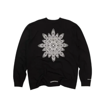 Chrome Hearts Long Sleeve​ Snowflake Black Tee