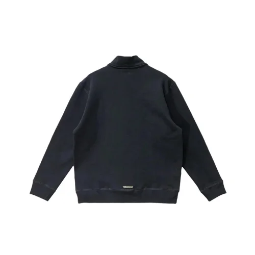 Red Triple Cross Quarter Zip Sweatshirt Chrome Hearts Navy