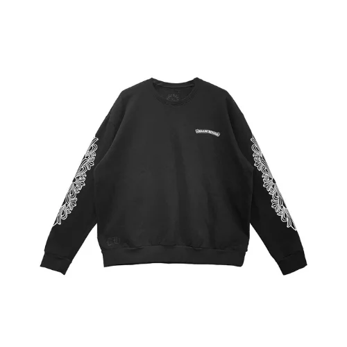 Pink Dagger Script Chrome Hearts Sweatshirt Black
