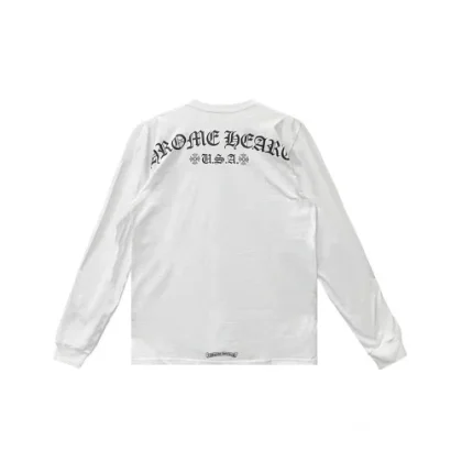 USA Script Chrome Hearts Longsleeve Tee White