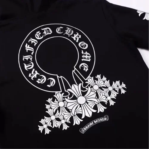 Black Chrome Hearts Horseshoe Hoodie Multi Cross