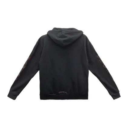 Chrome Hearts Brown Glittered Zip Up Hoodie