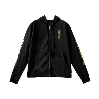Chrome Hearts Black Zip Up Hoodie