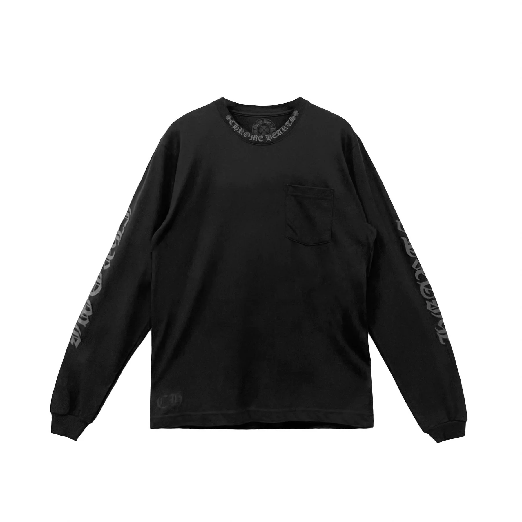 Chrome Hearts Black Neck Long Sleeve Tee 1 Chrome Hearts Black shirt