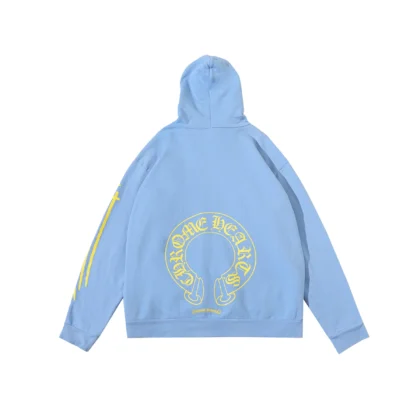 Blue Sanskrit Chrome Hearts hoodie