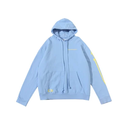 Blue Sanskrit Chrome Hearts hoodie