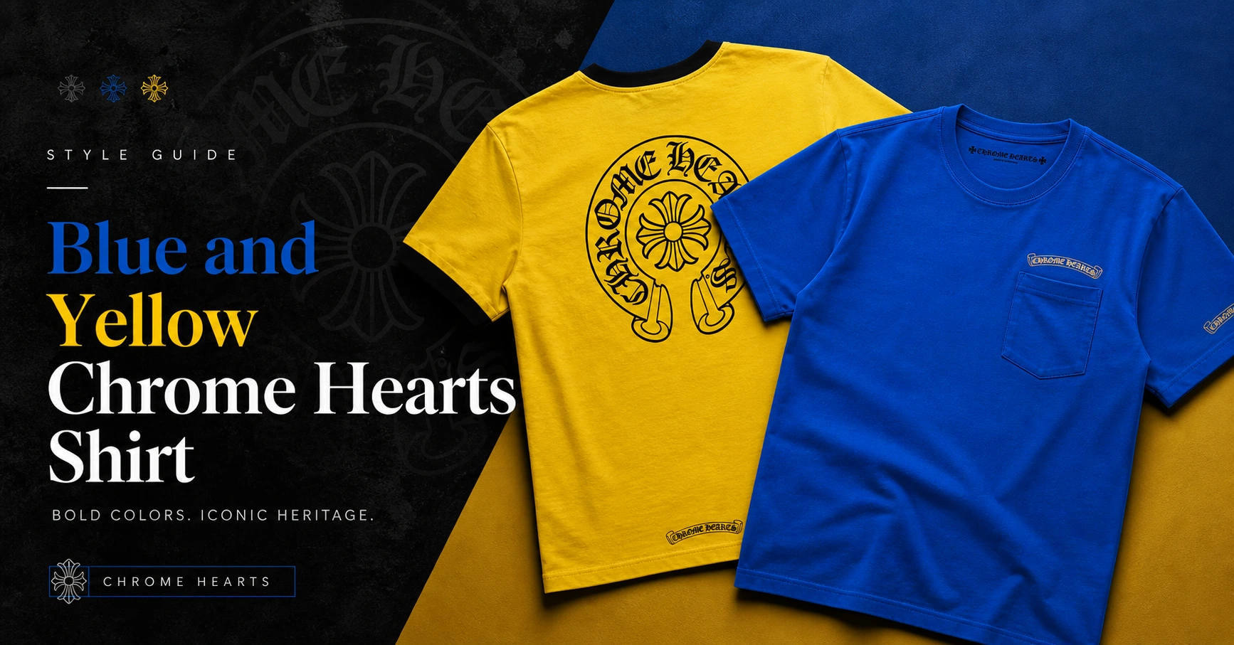 Blue and Yellow Chrome Hearts Shirt: A Bold Streetwear Statement