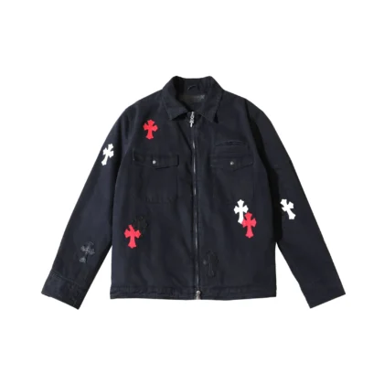 Chrome Hearts Cross Patch Tricolor Zip Jacket