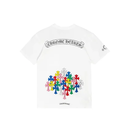 Chrome Hearts Multi Color Cemetery Cross Short Sleeve Tee