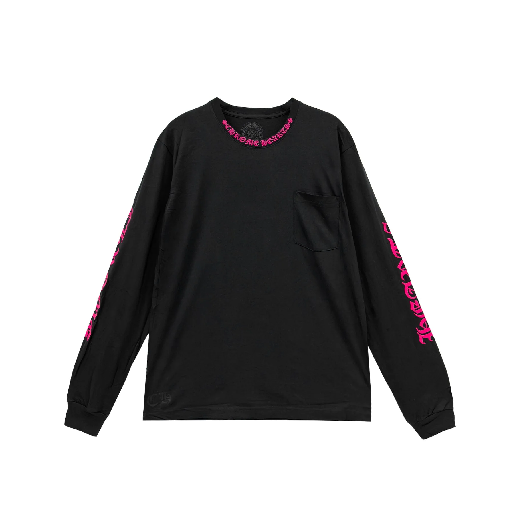 Chrome Hearts Pink Neck Long Sleeve Tee 1 Chrome Hearts Pink Neck Long Sleeve Tee