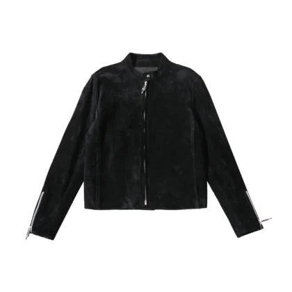 Chrome Hearts Suede Zip Up Jacket