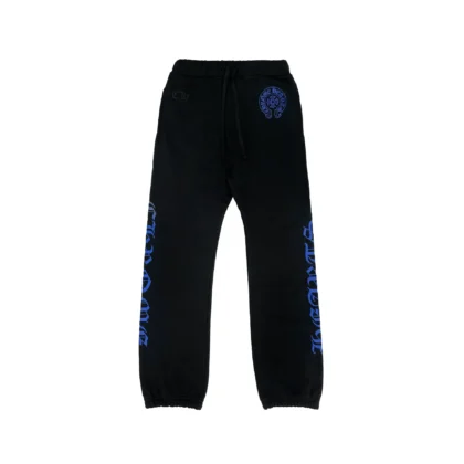 Chrome Hearts Sweatpants Blue Horseshoe Script