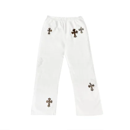 Chrome Hearts Sweatpants Leopard Cross Patch